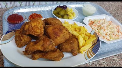 طريقة قلي الدجاج بالزيت وصفة سهلة وبسيطة