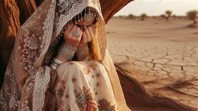 فتاة في الصحراء